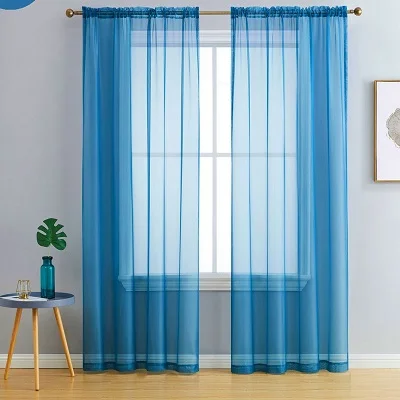 Blue Sheer Curtains