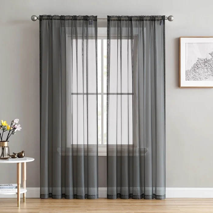 Grey Sheer Curtains