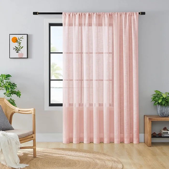 Pink Sheer Curtains