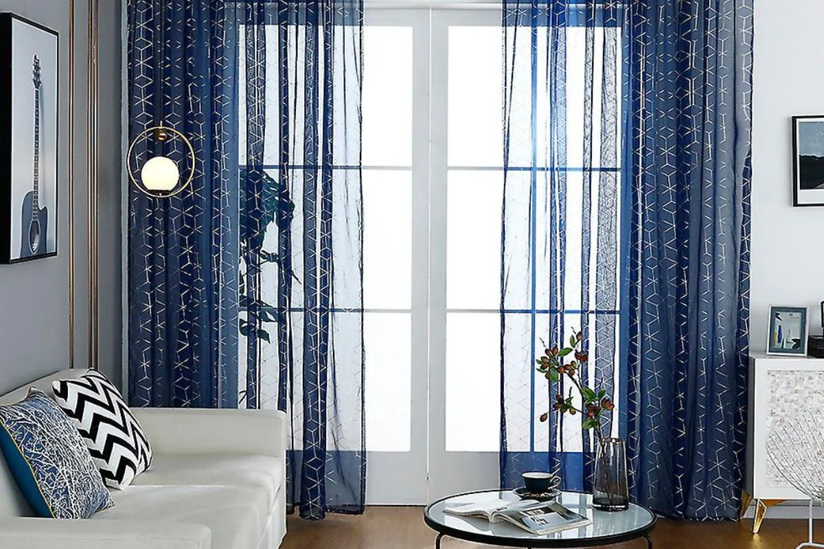 Blue Sheer curtains